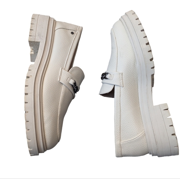 French Connection Womens Tatiana Loafers Cream Color Size 8.5 - Picture 3 of 6